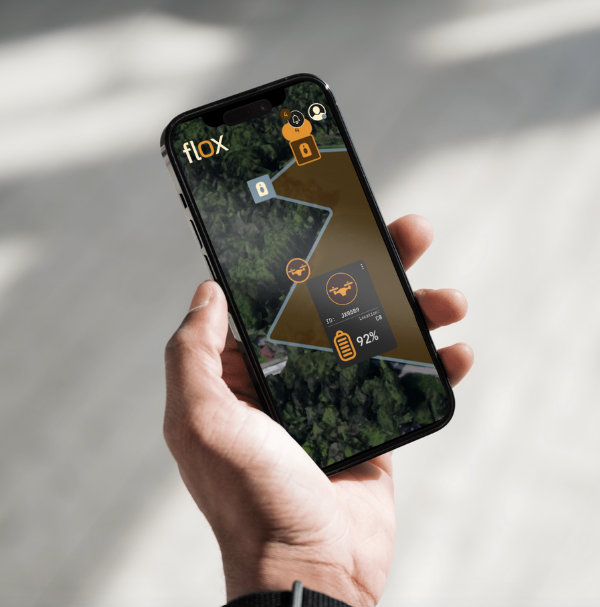 Flox adaptive wildlife dashboard on a mobile phone