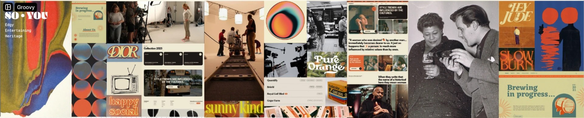 So You stylescape — moodboard with brand palette, typography and photography
