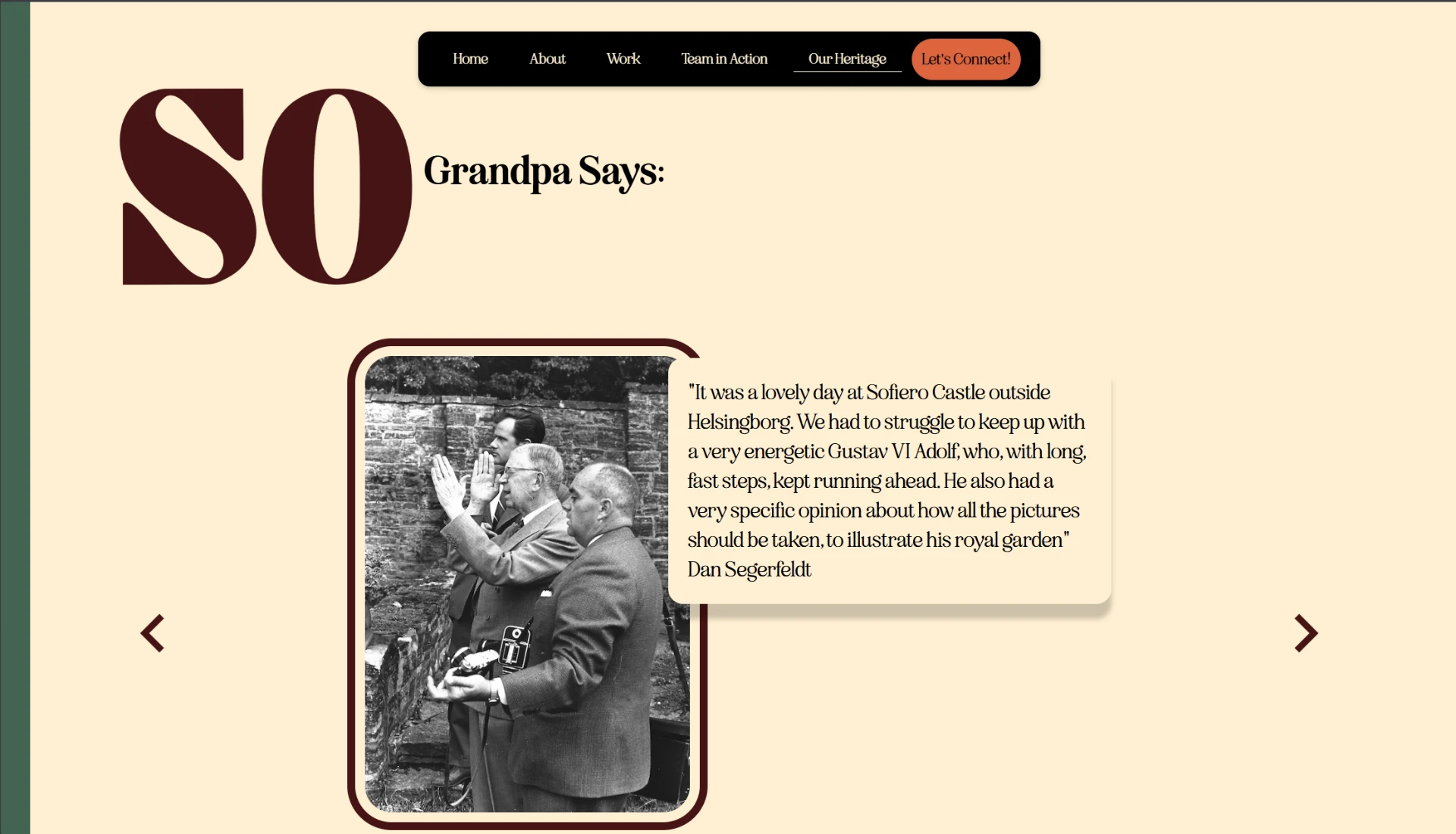 So You redesigned Our Heritage section