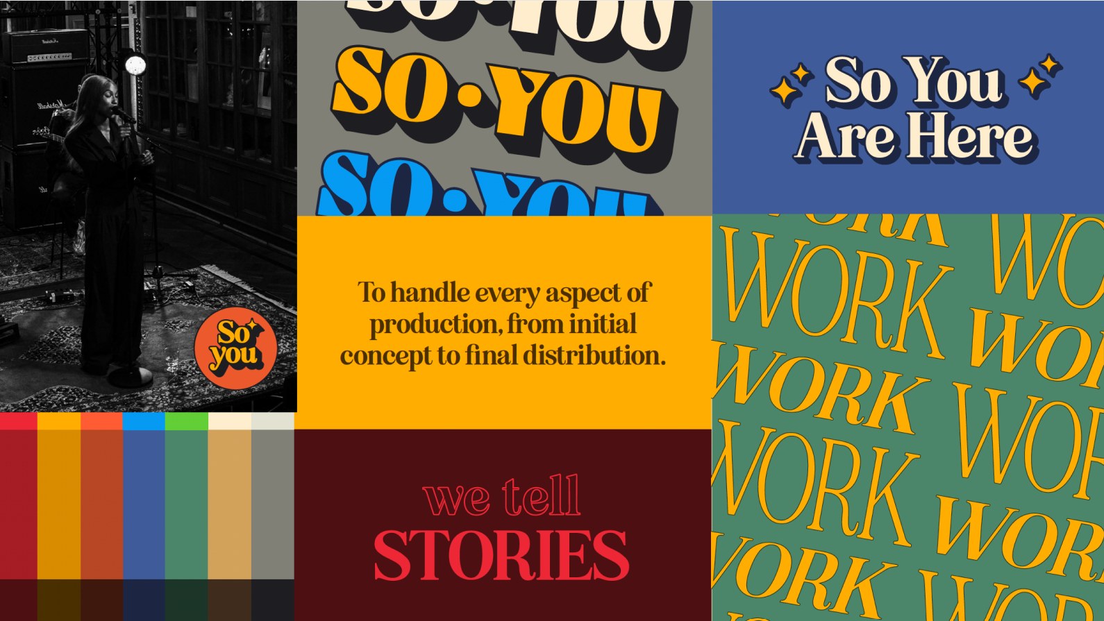 So You brand assets — wordmark, colour palette and storytelling messaging